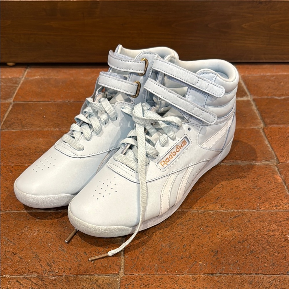 Cardi B x Wmns Freestyle High ‘Glass Blue’ Rebook Sneakers